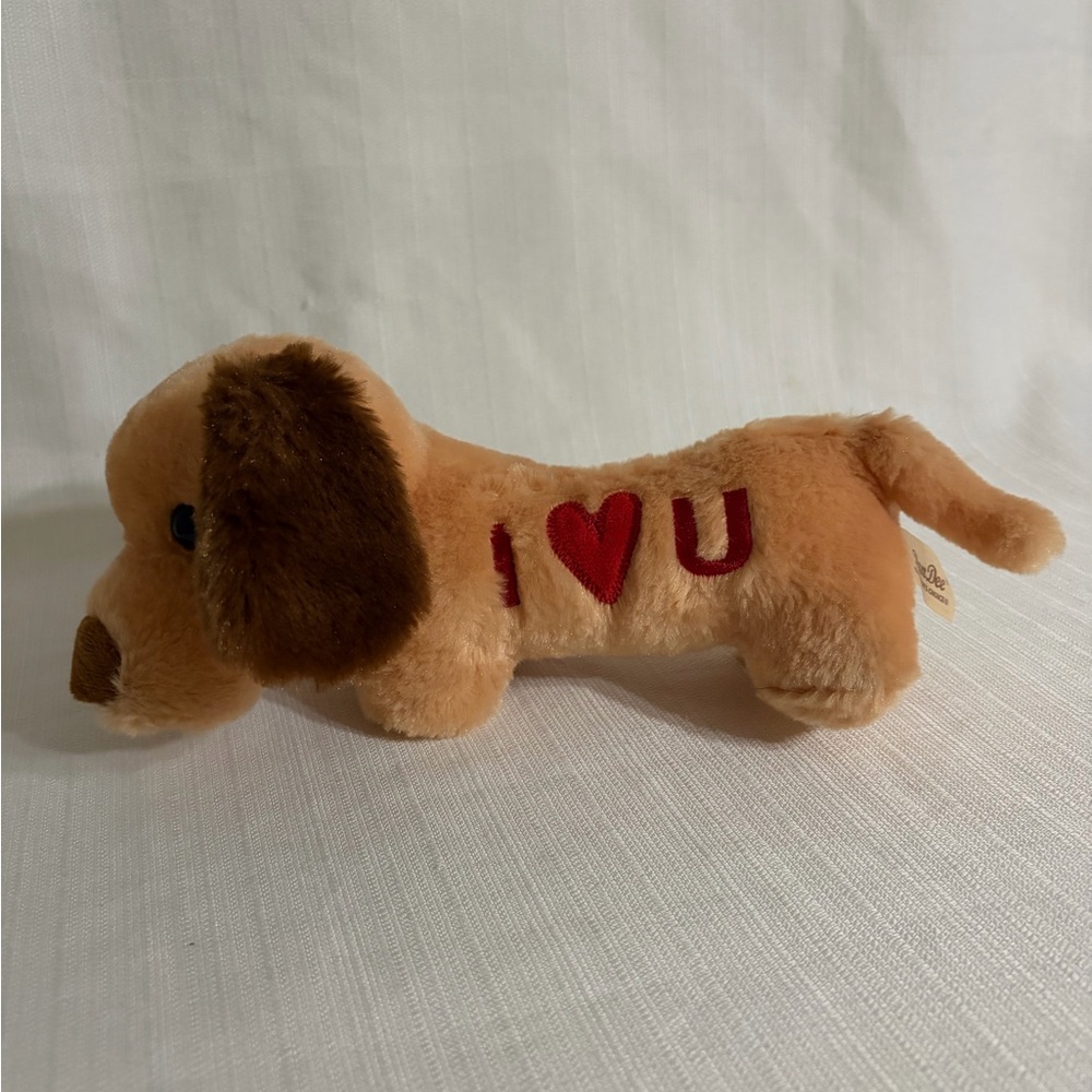 Dan Dee Stuffed Dog Dachshund Plush “I ❤️ U” 12” Excellent Condition(F132),